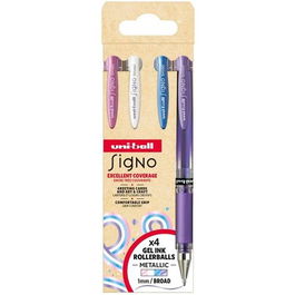 Uni-Ball Rollerball Signo Broad UM-153 1.0 mm Surtido Metálico No.2 Set 4 Ud