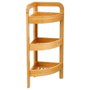 5Five Organizador Esquinero de Bambú, 3 Niveles, 23 x 23 x 61 cm, Espacio de Almacenamiento para Baño o Cocina