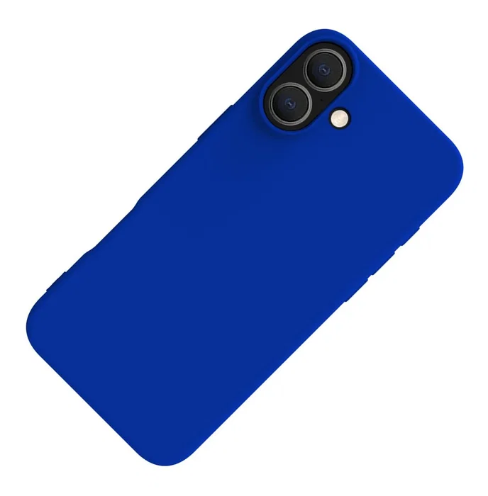 Celly CROMO1080BL Funda Compatible Apple iPhone 16 Plus (6.7") - Antigolpes y Rayones, Azul, Microfibra y TPU