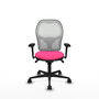 PIQUERAS Y CRESPO Silla de oficina Jorquera Rosa y Blanco