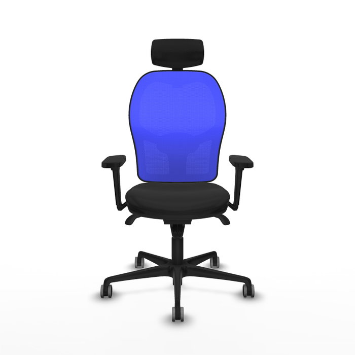 PIQUERAS Y CRESPO Silla de oficina Jorquera con mecanismo Sincro, Negro y Azul PIQUERAS Y CRESPO Silla de oficina Jorquera con mecanismo Sincro, Negro y Azul