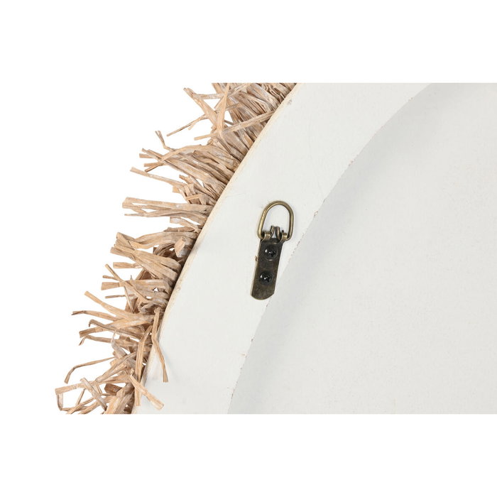DKD Home Decor Reloj de Pared MDF y Fibra Blanco y Natural 85x85 cm