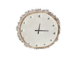 DKD Home Decor Reloj de Pared MDF y Fibra Blanco y Natural 85x85 cm