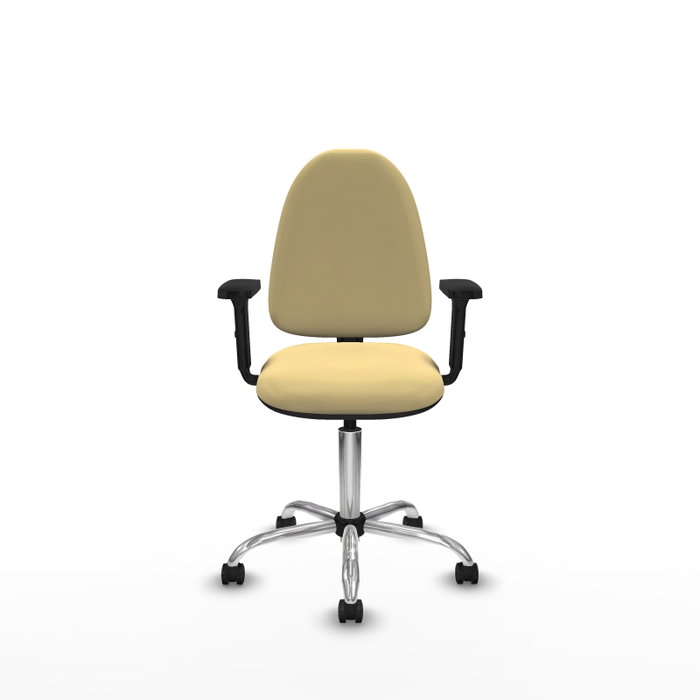 PIQUERAS Y CRESPO Silla de oficina Aýna con mecanismo de doble maneta y brazos 2D en color crema PIQUERAS Y CRESPO Silla de oficina Aýna con mecanismo de doble maneta y brazos 2D en color crema