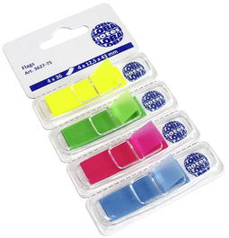 Banderitas Adhesivas (1/2 ) Pack De 4 (Amarillo-Verde-Rosa-Azul) (Set de 12)