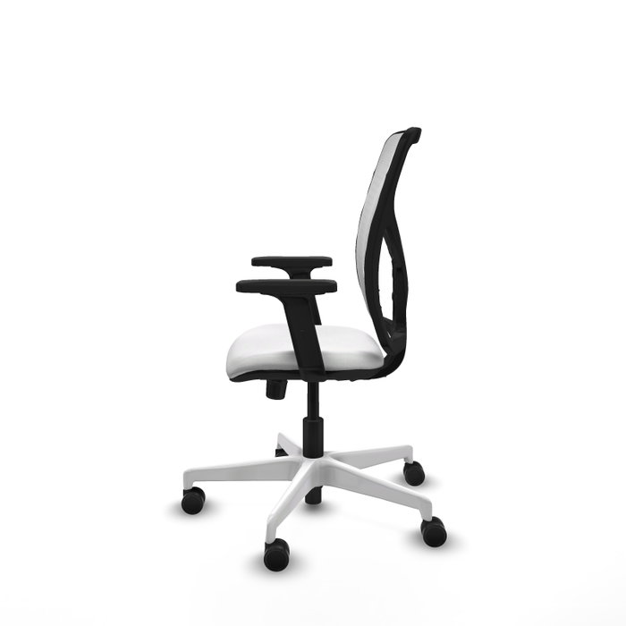 PIQUERAS Y CRESPO Silla de oficina Motilla con mecanismo Sincro y brazos 2D - Blanco