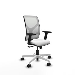 PIQUERAS Y CRESPO Silla de oficina Motilla con mecanismo Sincro y brazos 2D - Blanco
