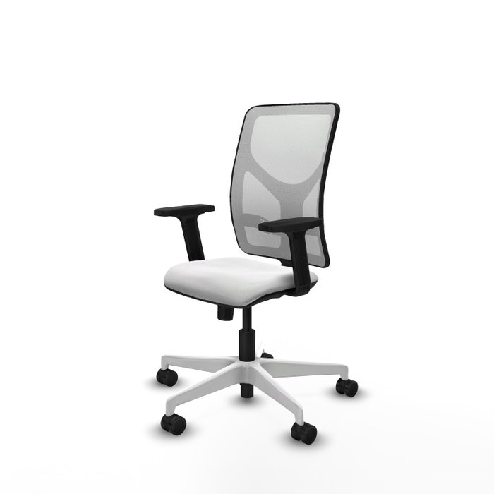 PIQUERAS Y CRESPO Silla de oficina Motilla con mecanismo Sincro y brazos 2D - Blanco