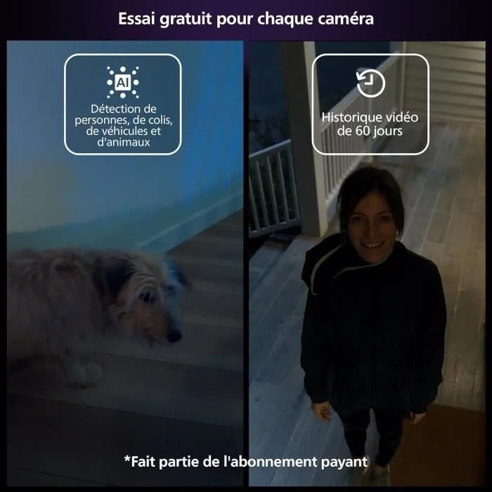 Philips Kit de Inicio Hue Secure con Cámara y Bombillas LED E27, Blanco