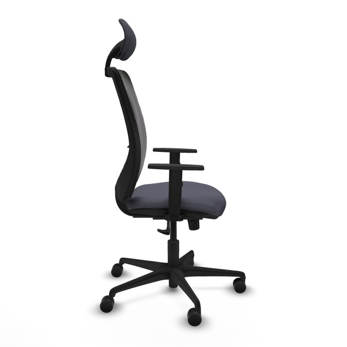 PIQUERAS Y CRESPO Silla de Oficina Zulema con Mecanismo Sincro, Gris Oscuro y Negro