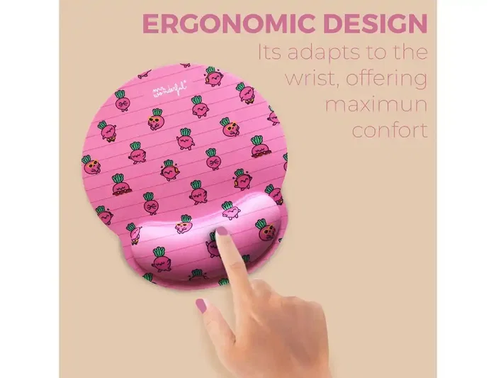 Wondee MR. WONDERFUL Alfombrilla para Ratón Antideslizante Forma Remolachas 210x210 mm