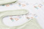 DKD Home Decor Set de 5 Piezas para Bebé: Manta, Patucos, Baberos y Gorro - Amarillo y Verde (Dimensiones 25x19x6 cm)