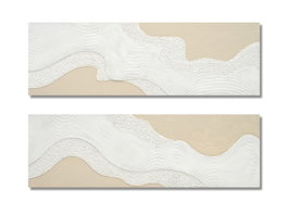 DKD Home Decor Cuadro Lienzo MDF 150x3x50 Abstracto (Surtido de 2)