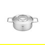 Fissler Pure Profi Cacerola de Acero Inoxidable 20 cm con Tapa de Metal, Apto para Inducción, 2.4L - 08612420000/0
