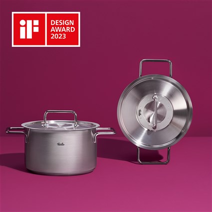 Fissler Pure Profi Cacerola de Acero Inoxidable 20 cm con Tapa de Metal, Apto para Inducción, 2.4L - 08612420000/0