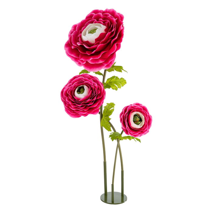 Flor Anémona Fucsia Artificial 50 X 50 X 135 cm