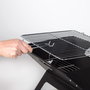 Aktive Barbacoa portátil plegable rectangular negra