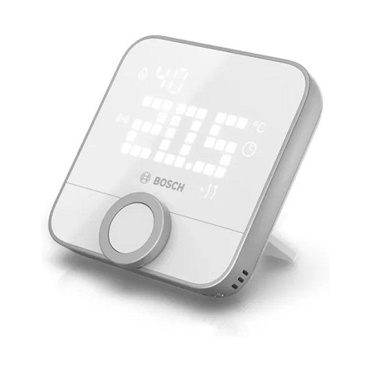 Bosch Termostato Inteligente Smart Home para Habitación II, ZigBee, Blanco, Pantalla LED, Sensor Temperatura y Humedad, IP21