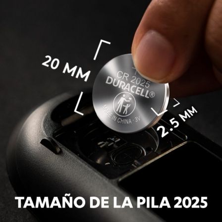 Duracell Pila de Botón Litio CR2025 3V Ø20 x 2.5 mm Blister 5 Unidades