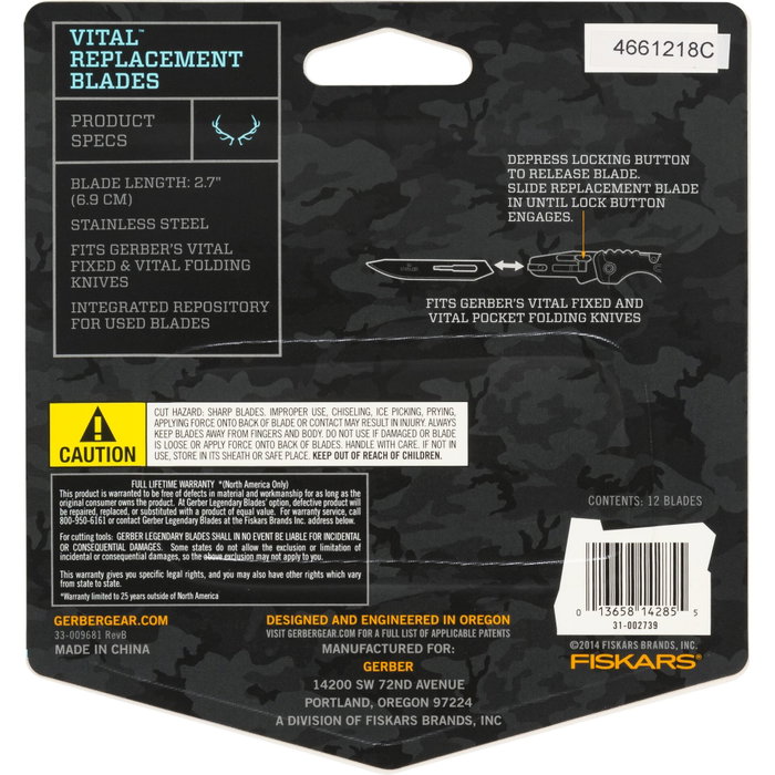 Gerber Vital Blades para Vital Pocket Folder EAB
