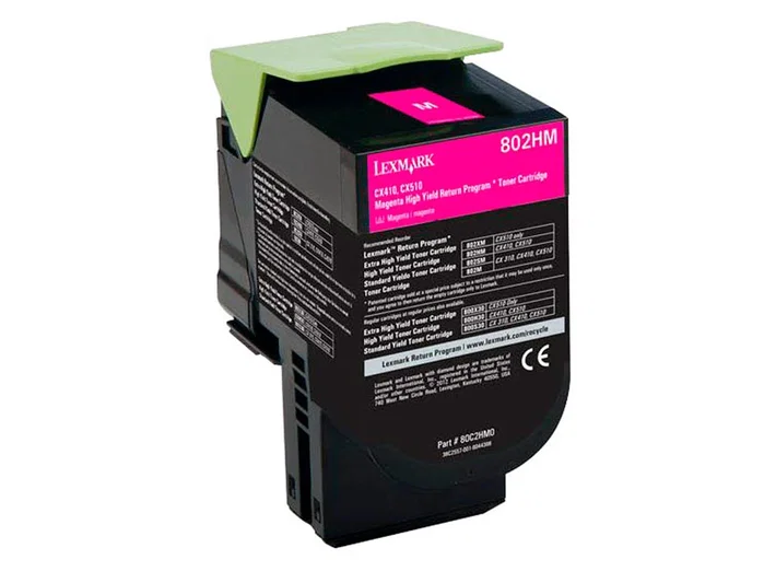 Lexmark Cartucho de tóner 802HME Magenta de alto rendimiento
