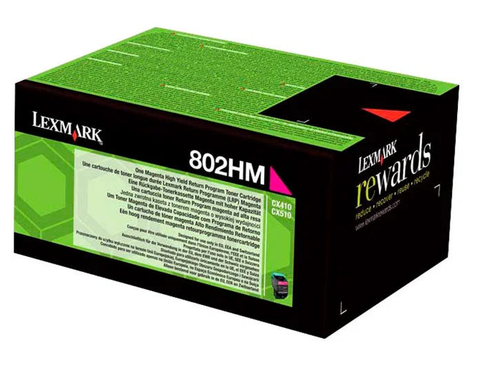 Lexmark Cartucho de tóner 802HME Magenta de alto rendimiento