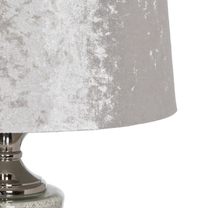 Lámpara Mesa Plata Cristal Iluminación 38 X 38 X 80 cm