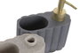 DKD Home Decor Dosificadores Surtido de 2 Piezas Simil Piedra Beige y Gris