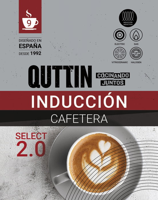 Inde Cafetera 9 Servicios Inducción Aluminio Select 450ml (6 Unidades)