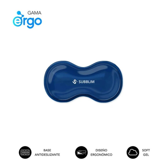Subblim Reposamuñecas Ergo Crystal Flex Azul Oscuro