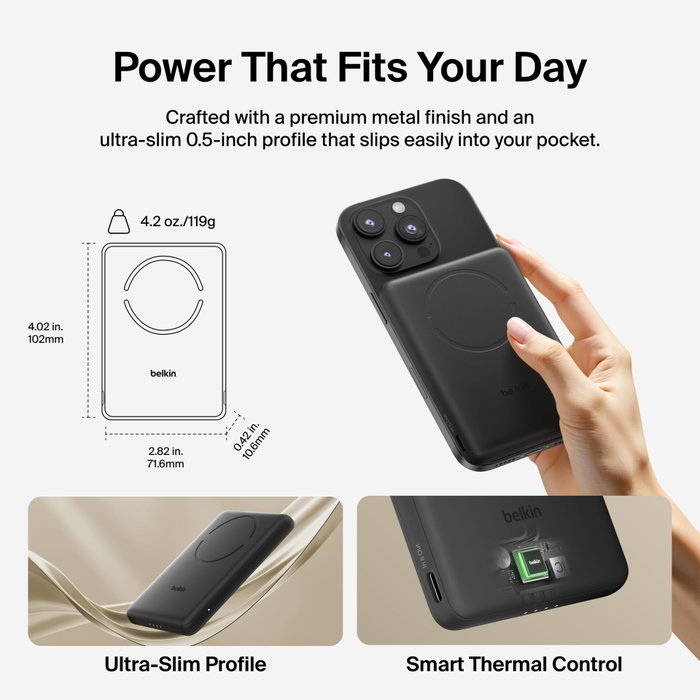 Belkin BoostCharge Slim 5000mAh MagSafe 7,5W BPD020hqBK