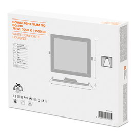 LEDVANCE Downlight LED Cuadrado 18W 1530Lm 3000K IP20