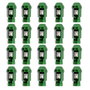 Omp Juego de 20 Tuercas de Aluminio M14x1.5 Verde