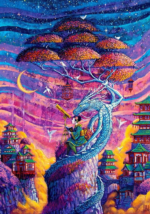 Puzzle Imagination Series Roch Urbaniak Sakura i Ryu (1000 piezas)