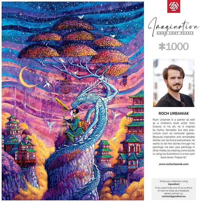 Puzzle Imagination Series Roch Urbaniak Sakura i Ryu (1000 piezas)