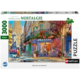 Nathan Rompecabezas Colección Nostalgia 3000 Piezas - En las calles de París, Puzzle para Adultos A partir de 14 años (12001870)