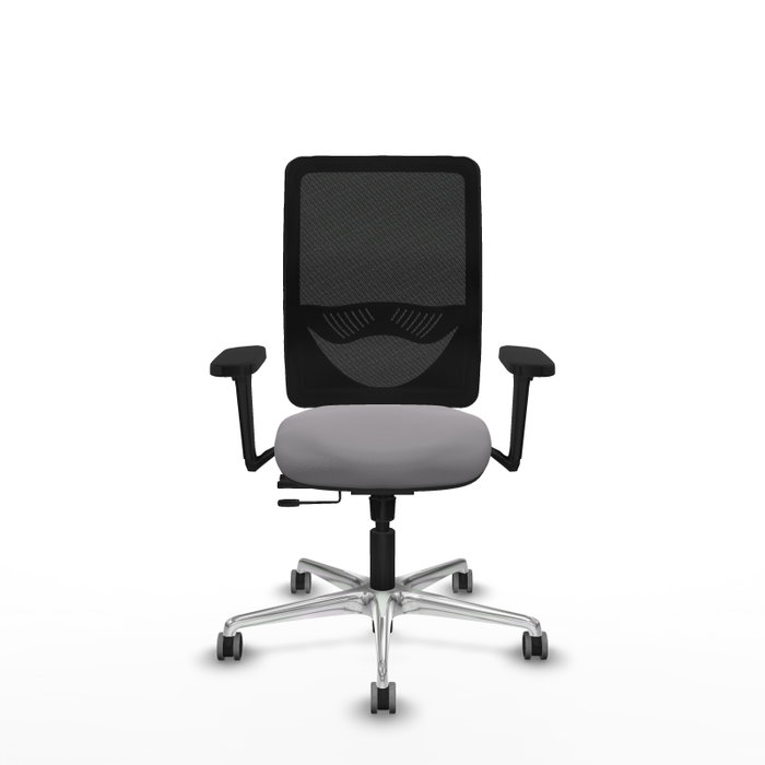 PIQUERAS Y CRESPO Silla de oficina Zulema con mecanismo Sincro/Traslack, Gris y Negro
