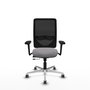 PIQUERAS Y CRESPO Silla de oficina Zulema con mecanismo Sincro/Traslack, Gris y Negro