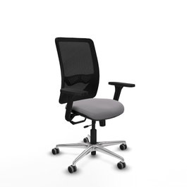 PIQUERAS Y CRESPO Silla de oficina Zulema con mecanismo Sincro/Traslack, Gris y Negro