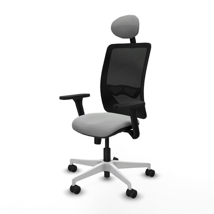 PIQUERAS Y CRESPO Silla de oficina Zulema con mecanismo Sincro, Gris claro y Negro PIQUERAS Y CRESPO Silla de oficina Zulema con mecanismo Sincro, Gris claro y Negro