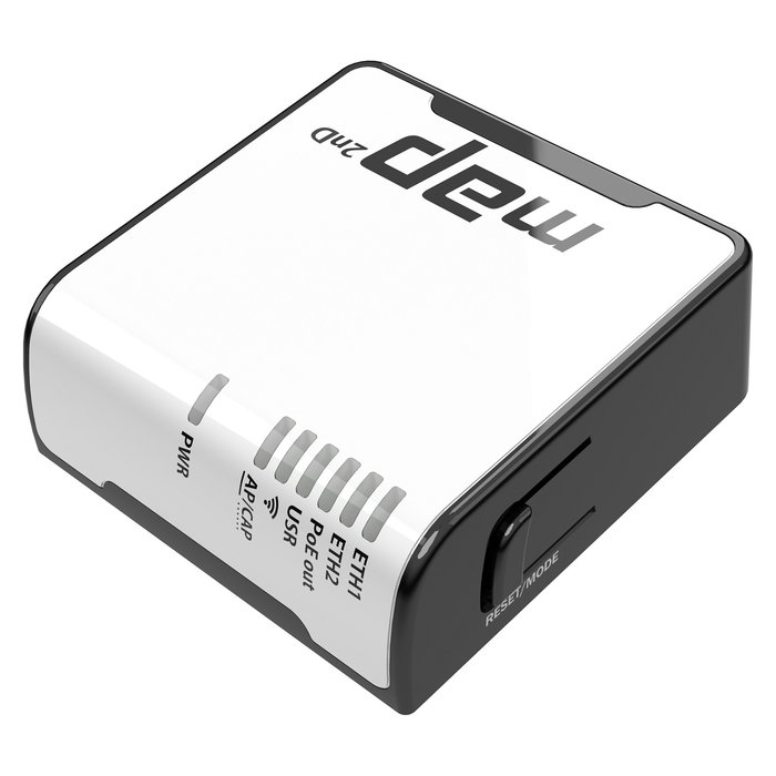 MikroTik RBmAP2nD Punto de Acceso WiFi 2.4 GHz PoE para Mesa Negro/Blanco MikroTik RBmAP2nD Punto de Acceso WiFi 2.4 GHz PoE para Mesa Negro/Blanco