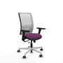 PIQUERAS Y CRESPO Silla de oficina Zulema con mecanismo Sincro/Traslack, Morado y Blanco