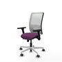 PIQUERAS Y CRESPO Silla de oficina Zulema con mecanismo Sincro/Traslack, Morado y Blanco