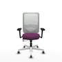 PIQUERAS Y CRESPO Silla de oficina Zulema con mecanismo Sincro/Traslack, Morado y Blanco
