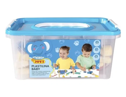 Jovi Plastilina My First Baby Súper Blanda con 20 Unidades y 9 Sellos de Madera