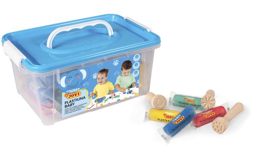Jovi My First Baby Plastilina Súper Blanda con 20 Unidades y 9 Sellos de Madera