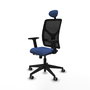 PIQUERAS Y CRESPO Silla de oficina Motilla Azul marino/Negro con mecanismo Sincro/Traslack