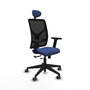 PIQUERAS Y CRESPO Silla de oficina Motilla Azul marino/Negro con mecanismo Sincro/Traslack