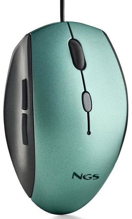 NGS Moth Ice Ratón Ergonómico con Botones Silenciosos Azul