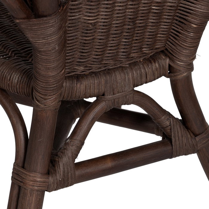 Silla Marrón Ratán Salón 60 X 62 X 78 cm